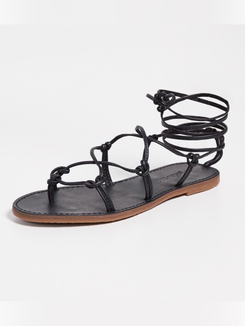 Madewell Boardwalk Black Lace Up Sandals 
Size 10